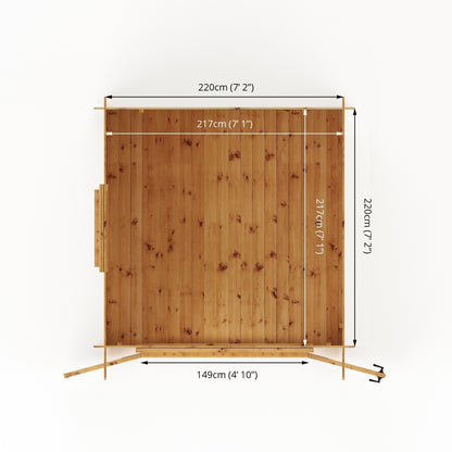 Mercia Pent Log Cabin 19mm - 2.4m x 2.4m