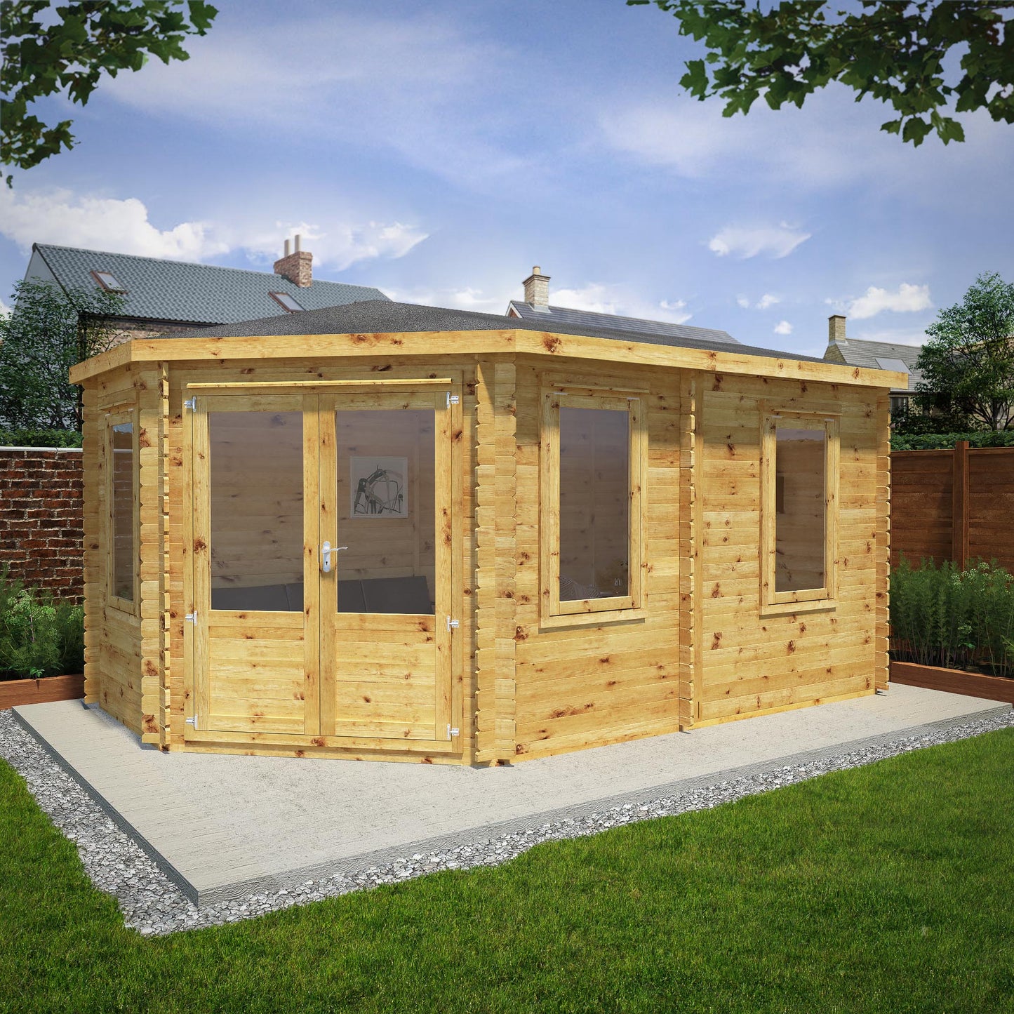 Mercia Corner Lodge Grande 34mm - Double Glazed 5m x 3m