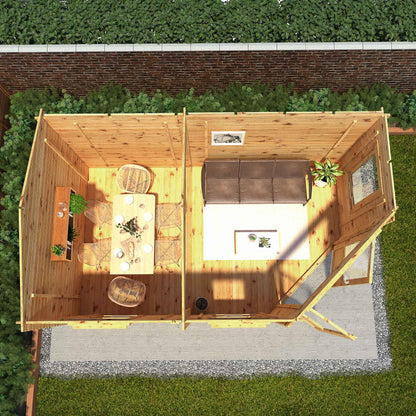 Mercia Corner Lodge Grande 34mm - Double Glazed 5m x 3m