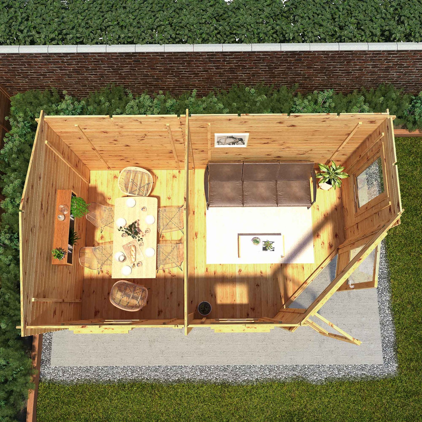 Mercia Corner Lodge Grande 28mm - Double Glazed 5m x 3m