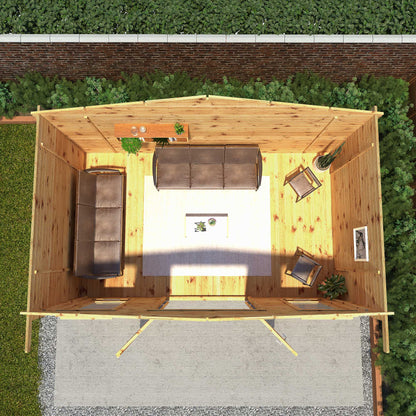 Mercia Retreat Log Cabin 28mm - Double Glazed 5m x 3m