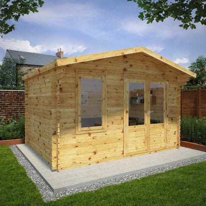 Mercia Retreat Log Cabin 28mm - Double Glazed 4m x 3m