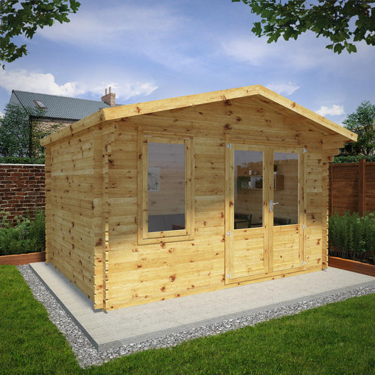 Mercia Retreat Log Cabin 28mm - Double Glazed 4m x 3m