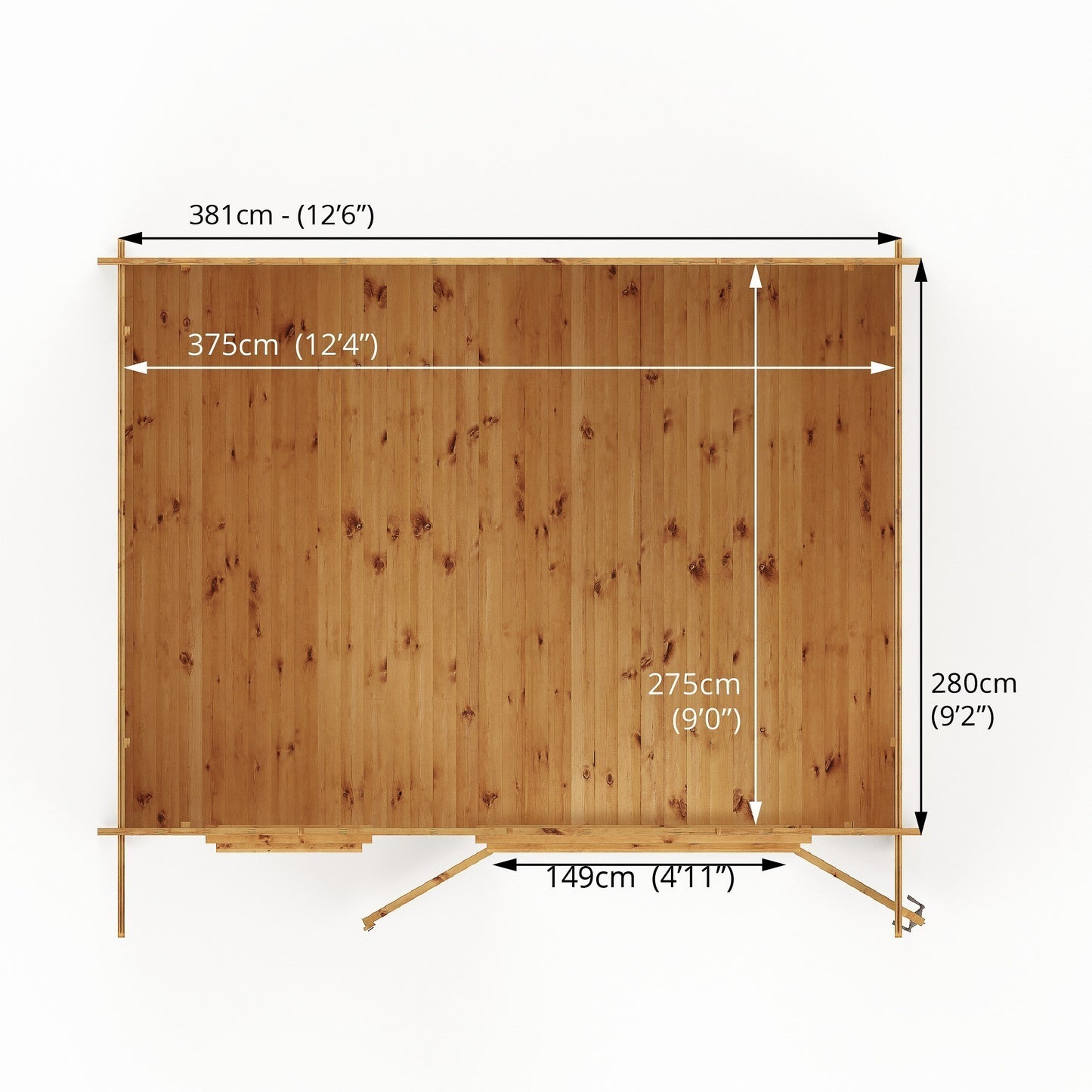 Mercia Retreat Log Cabin 34mm - Double Glazed 4m x 3m
