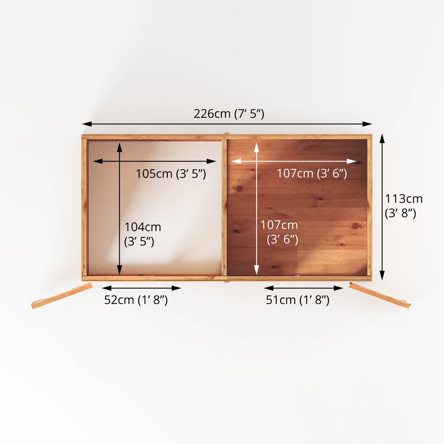 Mercia 8x4 Berkshire Dog Kennel and Run