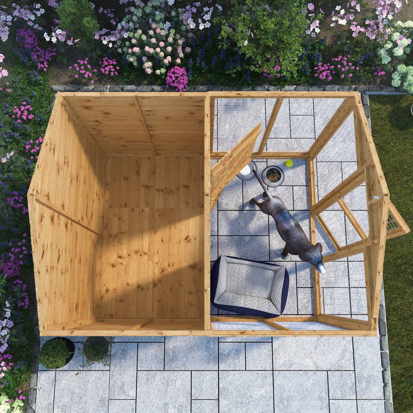 Mercia 8 x 6 Staffordshire Dog Kennel & Run