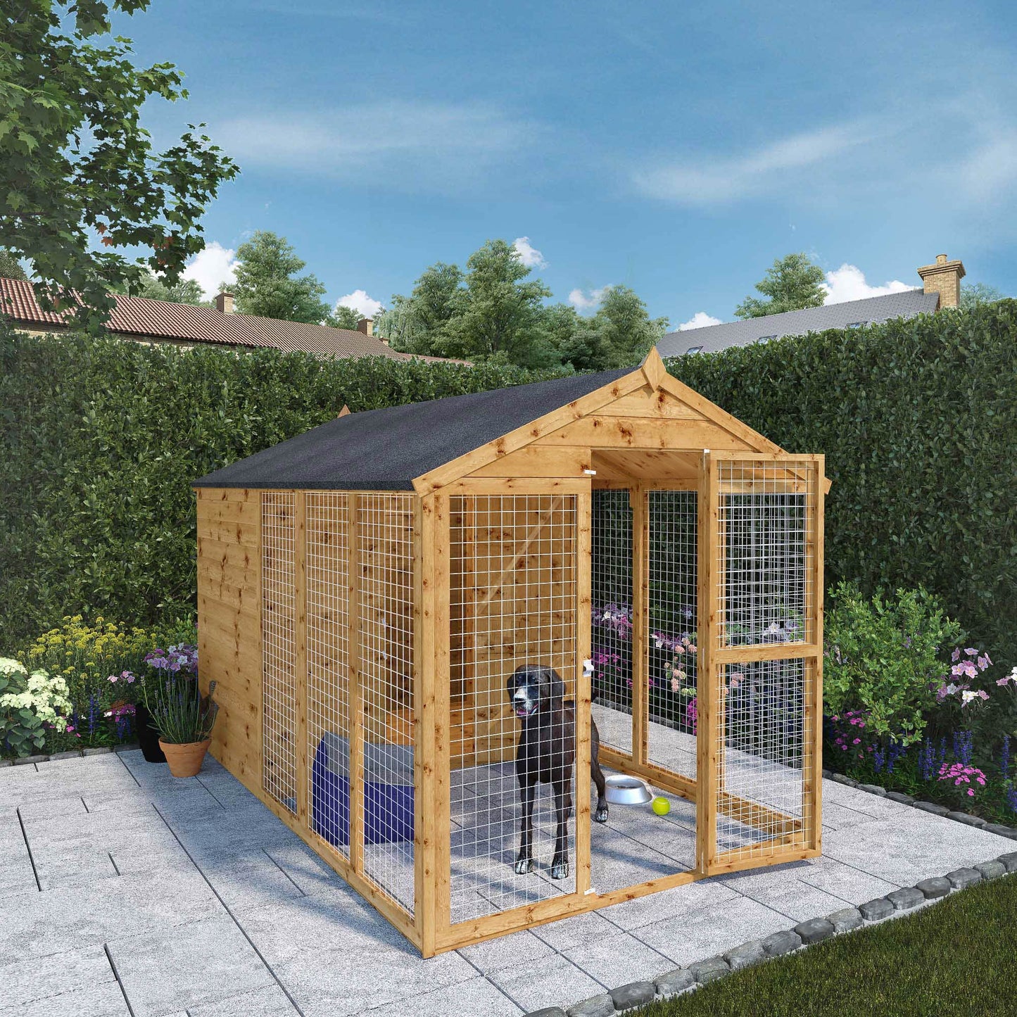 Mercia 10 x 6 Staffordshire Dog Kennel & Run