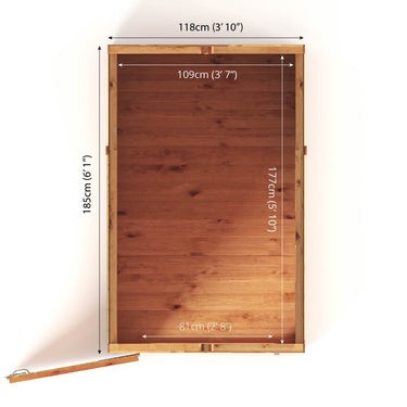 Mercia Premium Woodsman Shiplap Apex Shed 6'x4' - Glass Windows