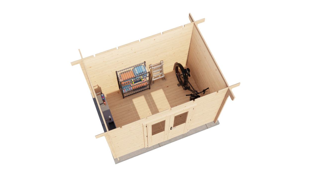 Lugarde Select - Penine Flat Roof Log Cabin 300x200cm