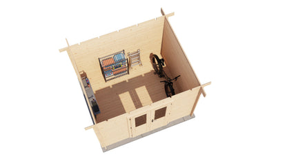 Lugarde Select - Dover Flat Roof Log Cabin 300x250cm