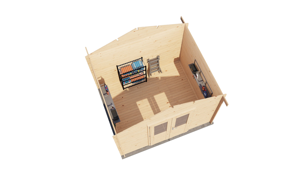 Lugarde Select - Greenwich Apex Roof Log Cabin 300x250cm