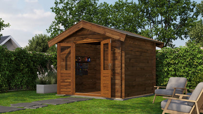 Lugarde Select - Greenwich Apex Roof Log Cabin 300x250cm