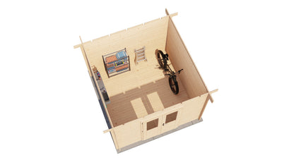 Lugarde Select - Somerset Flat Roof Log Cabin 300x300cm
