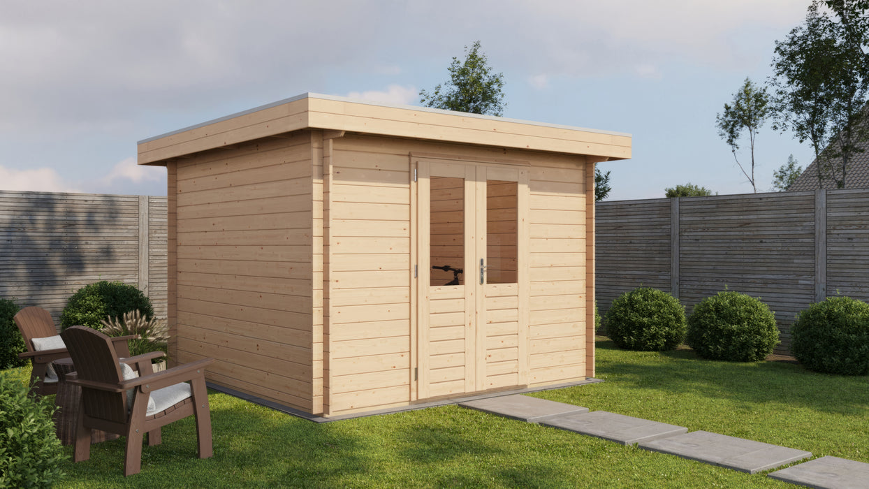 Lugarde Select - Somerset Flat Roof Log Cabin 300x300cm