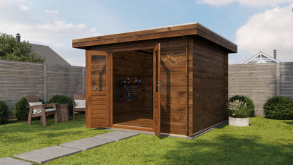Lugarde Select - Somerset Flat Roof Log Cabin 300x300cm