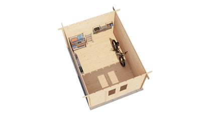 Lugarde Select - Cheshire Flat Roof Log Cabin 300x400cm