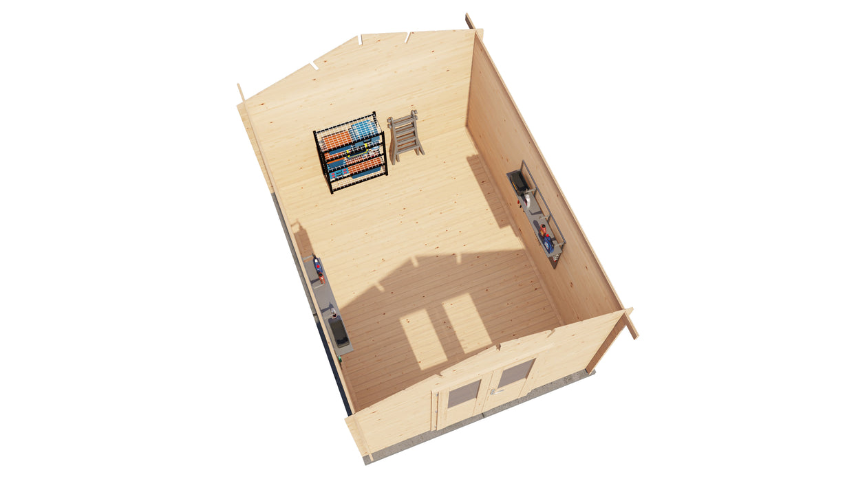 Lugarde Select - Suffolk Apex Roof Log Cabin 300x400cm
