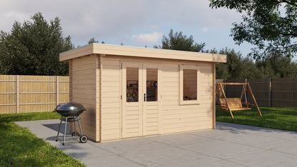Lugarde Select - Stonehenge Flat Roof Log Cabin 400x200cm