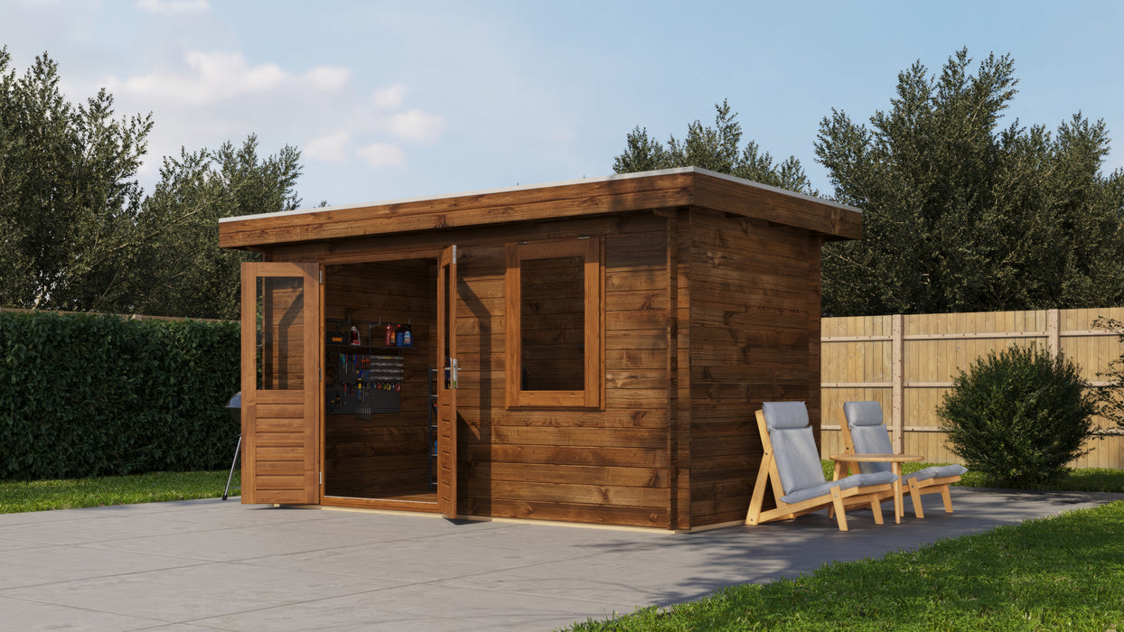 Lugarde Select - Stonehenge Flat Roof Log Cabin 400x200cm
