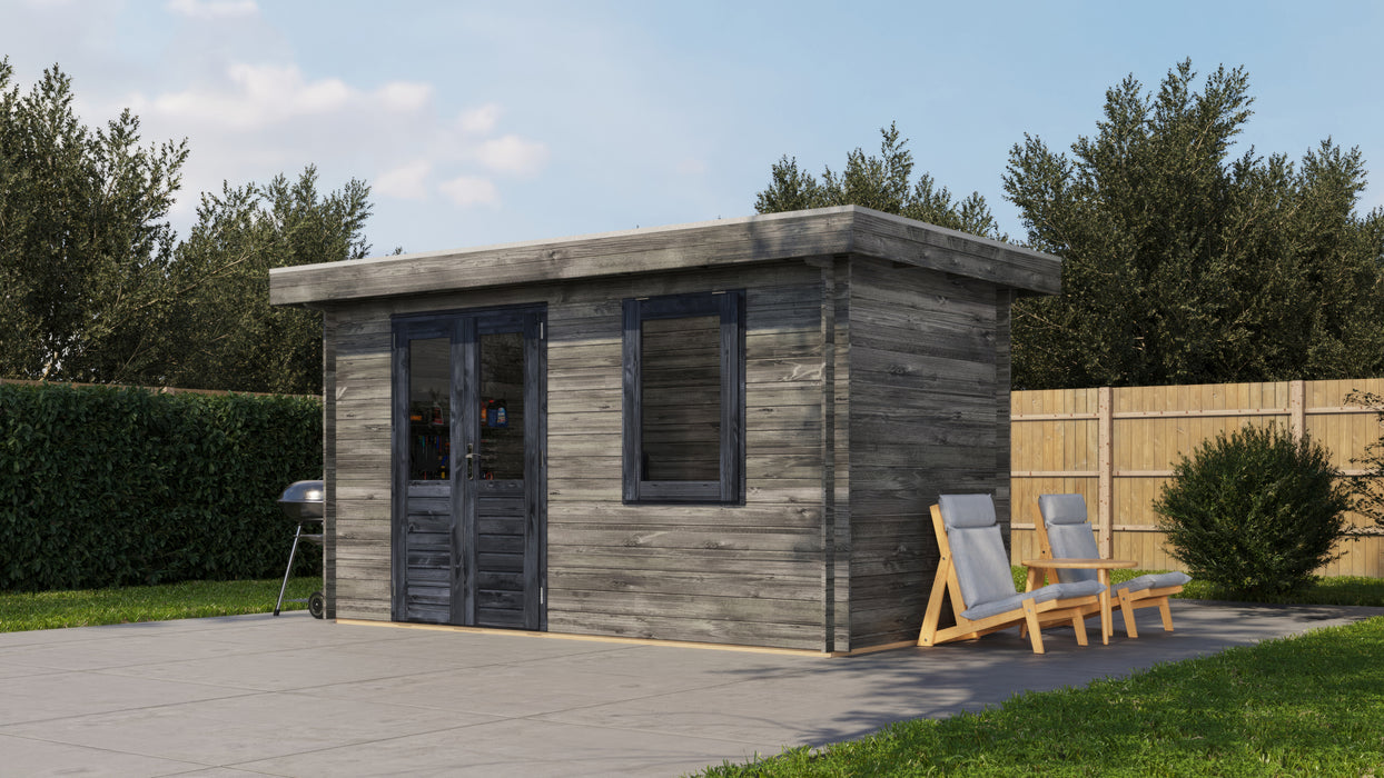 Lugarde Select - Stonehenge Flat Roof Log Cabin 400x200cm