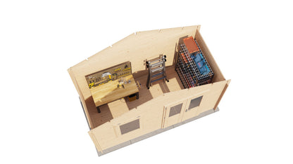 Lugarde Select - Northumberland Apex Roof Log Cabin 400x200cm