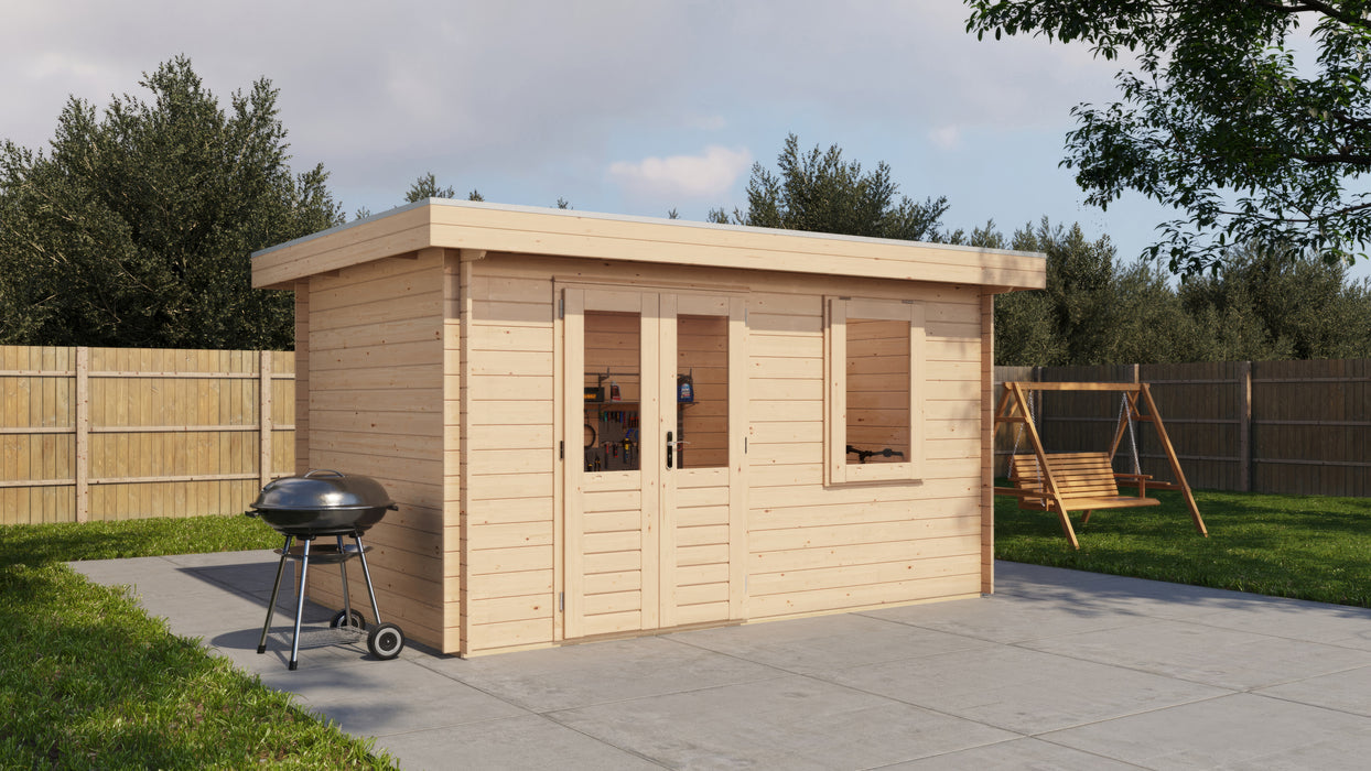Lugarde Select - Windsor Flat Roof Log Cabin 400x250cm