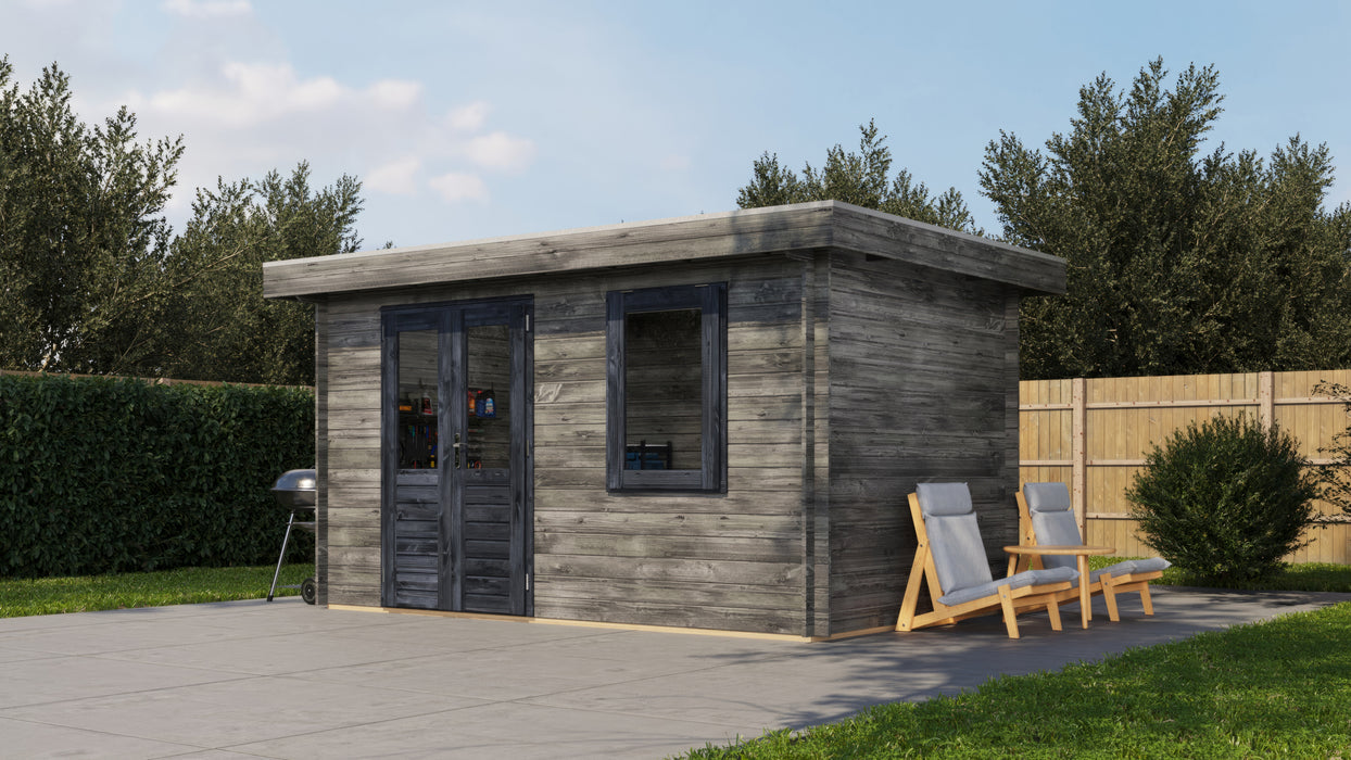 Lugarde Select - Windsor Flat Roof Log Cabin 400x250cm
