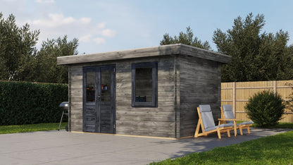 Lugarde Select - Windsor Flat Roof Log Cabin 400x250cm
