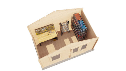 Lugarde Select - Epping Apex Roof Log Cabin 400x250cm