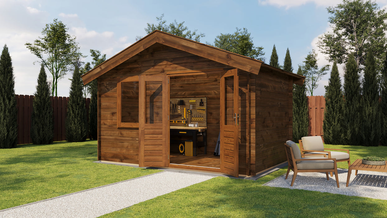 Lugarde Select - Epping Apex Roof Log Cabin 400x250cm