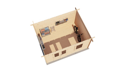 Lugarde Select - Humber Flat Roof Log Cabin 400x300cm