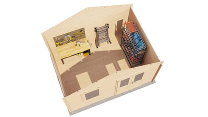 Lugarde Select - Avon Apex Roof Log Cabin 400x300cm