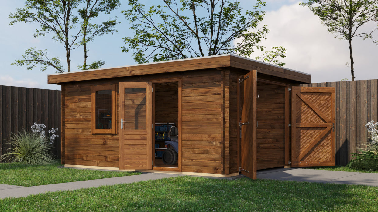 Lugarde Select - Anglesey Flat Roof Log Cabin 350x500cm