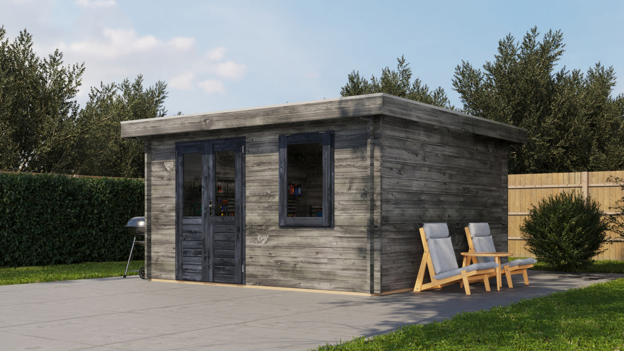 Lugarde Select - Kent Flat Roof Log Cabin 400x400cm