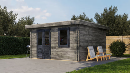 Lugarde Select - Kent Flat Roof Log Cabin 400x400cm