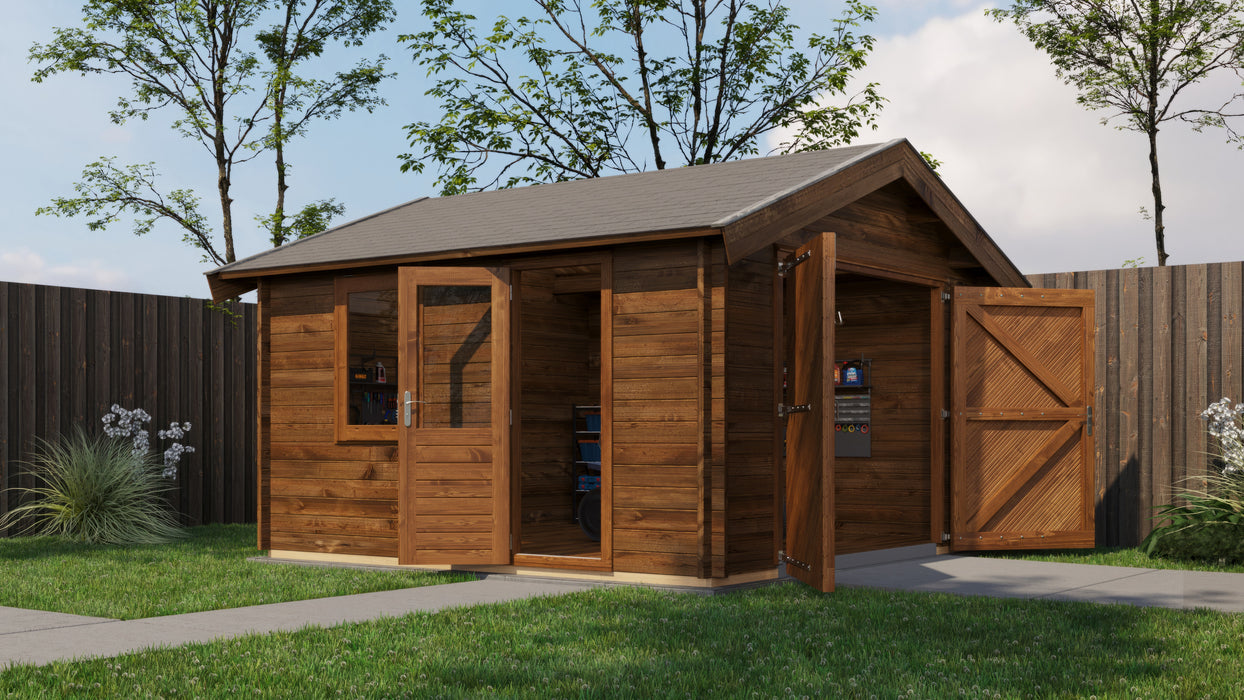 Lugarde Select - Lundy Apex Roof Log Cabin 400x400cm