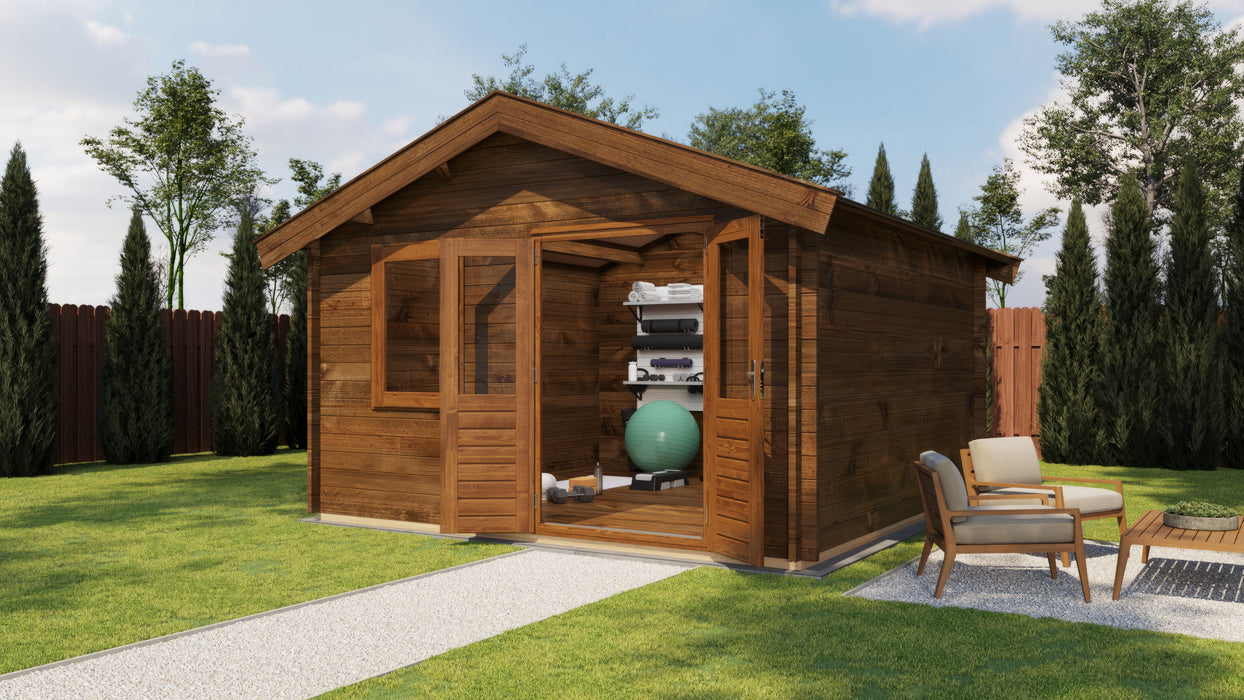 Lugarde Select - Clyde Apex Roof Log Cabin 400x400cm