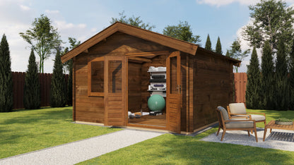 Lugarde Select - Clyde Apex Roof Log Cabin 400x400cm