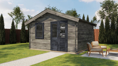 Lugarde Select - Clyde Apex Roof Log Cabin 400x400cm