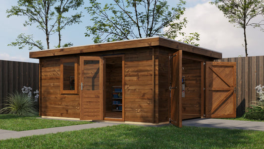 Lugarde Select - Stratford Flat Roof Log Cabin 400x500cm