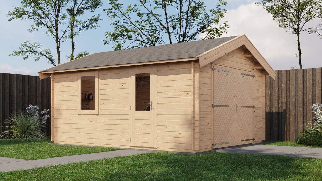Lugarde Select - Derwent Apex Roof Log Cabin 400x500cm