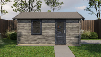 Lugarde Select - Derwent Apex Roof Log Cabin 400x500cm