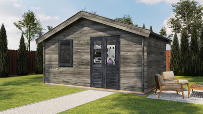 Lugarde Select - Tweed Apex Roof Log Cabin 500x300cm