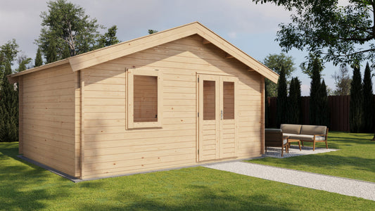 Lugarde Select - Tamar Apex Roof Log Cabin 500x400cm