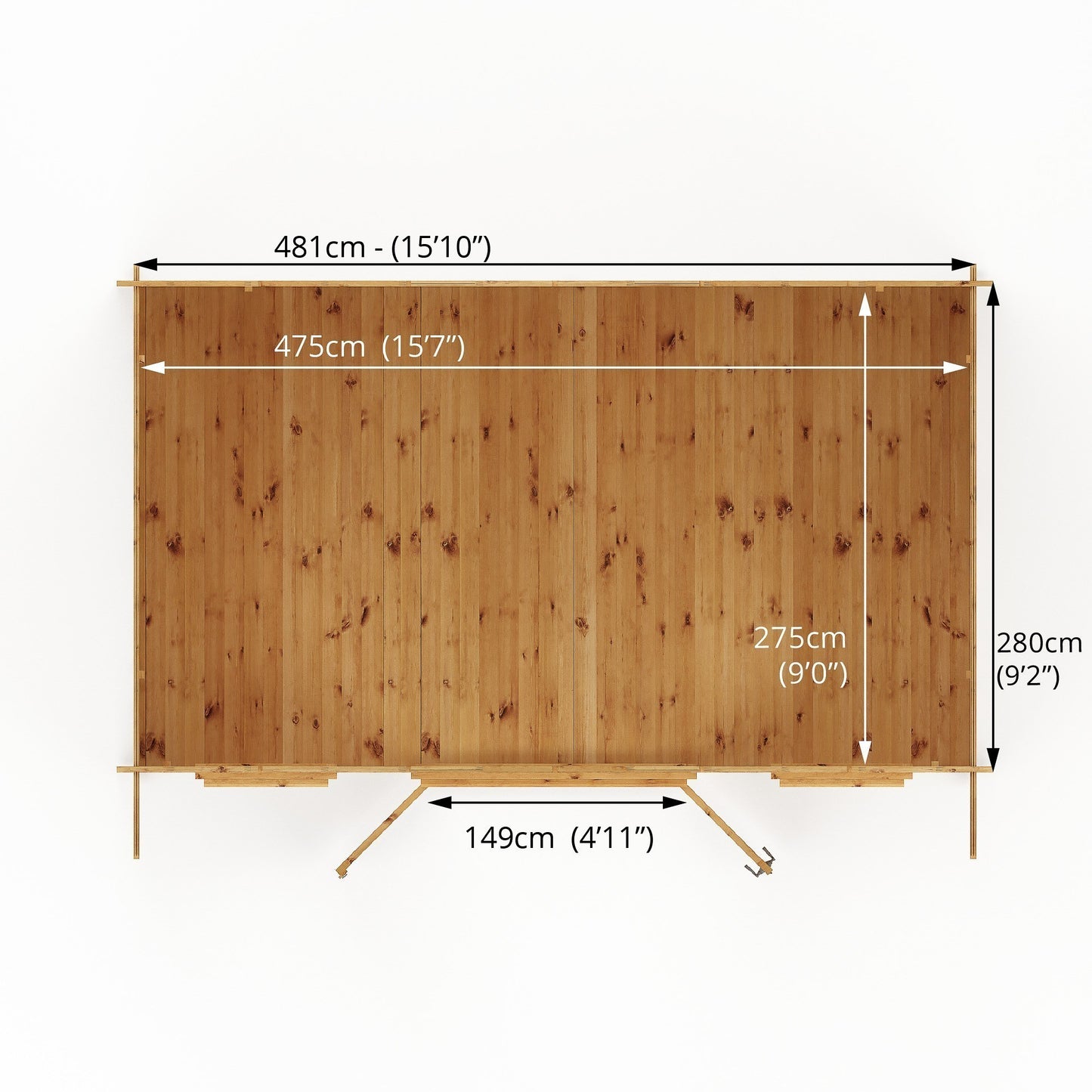 Mercia Retreat Log Cabin 28mm - Double Glazed 5m x 3m