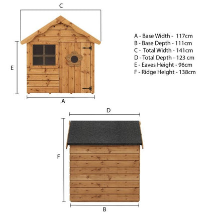 Snug Playhouse 4' x 4'