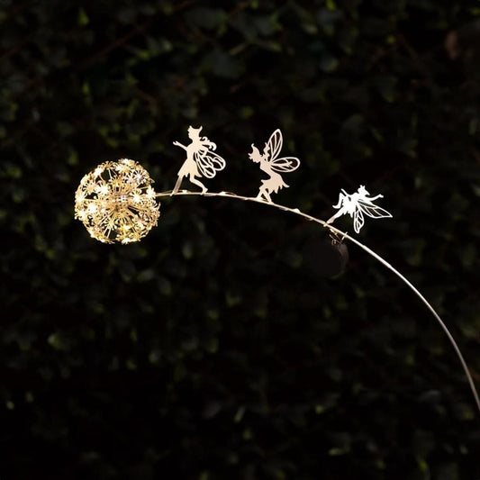 Solar Dandelion Fairy Stake Light Outdoor Garden Ornament