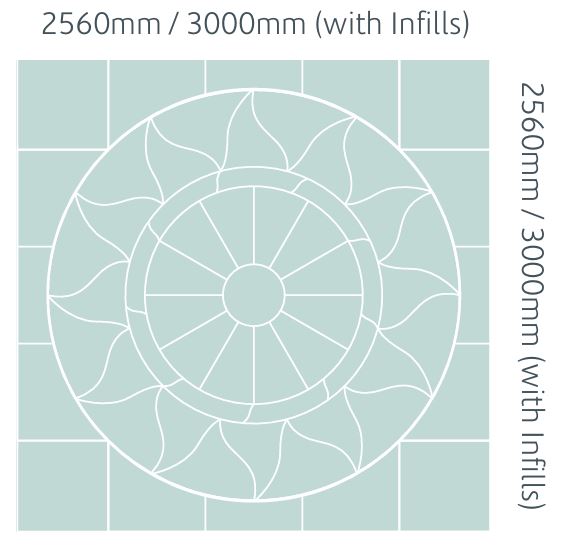 Sun Circle Patio Kit 2.56m Antique/Barley*