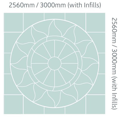 Sun Circle Patio Kit 2.56m Antique/Barley*