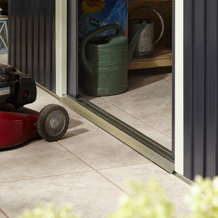 Rowlinson Trentvale Metal Apex Shed 10'x8' - Dark Grey